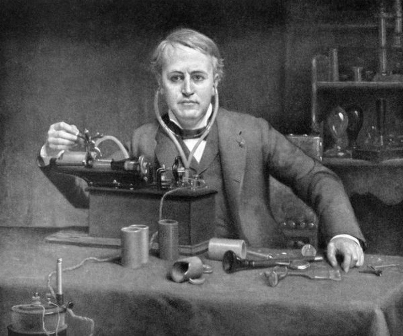 Thomas Edison và máy tải của ông