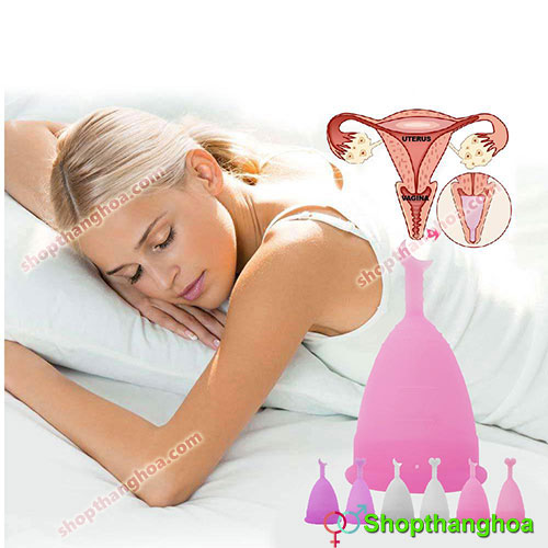 phụ nữ thoải mái ngủ khi dùng cốc nguyệt san