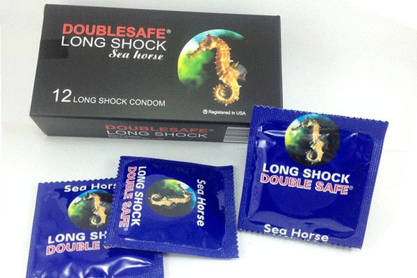 Bao cao su Double Safe Long Shock Seahorse